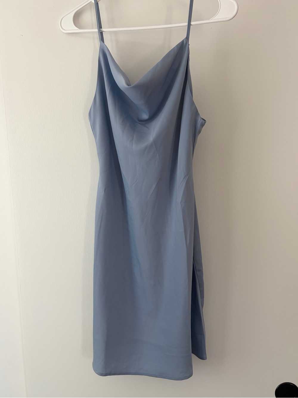 Urban Outfitters Light Blue Cowl Slip Midi Dress